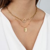Starlight Tag Initial Necklace [18K Gold Plated]