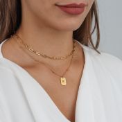 Starlight Tag Initial Necklace [18K Gold Plated]