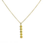 Bubble Initials Personalized Necklace [Gold Plated]