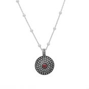 Bullseye Birthstone Necklace [Sterling Silver]
