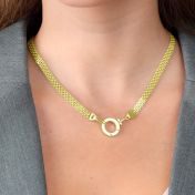 Emma Kreiskette [750er Gold Vermeil] - mit gravierten Charms