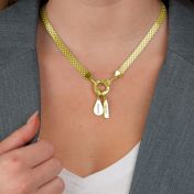 Emma Kreiskette [750er vergoldet] - mit gravierten Charms