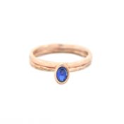Carina Ring. Oval Vertical Hammered [18K Rose Gold Plated]