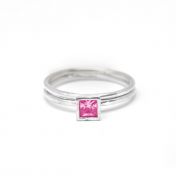 Carina Ring. Vierkant [Sterling Zilver]