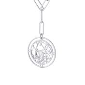 Stilvolle Beliebter Ort Halskette mit Kartenanhänger [Sterlingsilber]