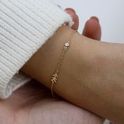 Helena Diamant Sternzeichen Armband [750er vergoldet]