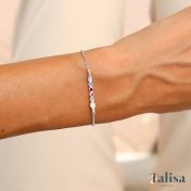 Talisa Stars Birthstone Bracelet with Diamond [Sterling Silver]