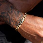 Cuban Link Chain Name Bracelet [18K Gold Plated] 