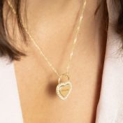 Cherished Heart Name Necklace [18K Gold Plated]