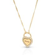 Cherished Heart Name Necklace [18K Gold Plated]