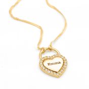 Cherished Heart Name Necklace [18K Gold Plated]