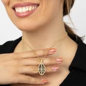 Cherished Shield Initial Necklace [18K Gold Plated]