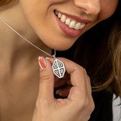 Cherished Shield Initial Necklace [Sterling Silver]