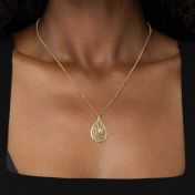 Gekoesterde Vlekken Kaart Ketting [18K Goud Vermeil]