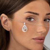 Cherished Spot Map Necklace With 1 Ct Diamond [14 Karat White Gold]