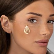 Beliebter Ort Kette mit Kartenanhänger [750er vergoldet]