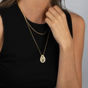 Cherished Spot Map Necklace With Diamond Frame [18K Gold Vermeil]