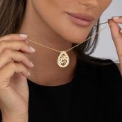 Cherished Spot Map Necklace With Diamond Frame [18K Gold Vermeil]