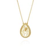 Cherished Spot Map Necklace With Diamond Frame [18K Gold Vermeil]