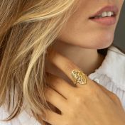 Cherished Spot Map Ring [14 Karat Gold]