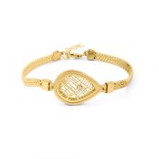 Cherished Spot Map Bracelet with Braided Chain [18K Gold Vermeil]
