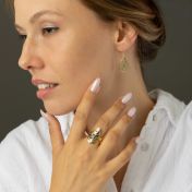 Cherished Spot Silhouette Map Ring [14 Karat Gold]