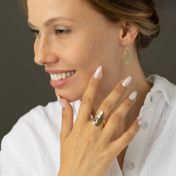 Cherished Spot Silhouette Map Ring [14 Karat Gold]