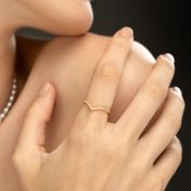 Diamond Chevron Ring [18K Gold Vermeil]