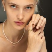 Diamond Chevron Ring [18K Gold Vermeil]