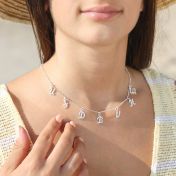 Talisa Shiny Initials Necklace [Sterling Silver]