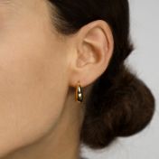 Chunky Hoop Earrings [18K Gold Plated] 