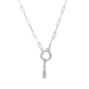 Emma Circle Link Chain Necklace [Sterling Silver] - With Name Charms