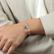 Circle of Life Initial Paperclip Bracelet [Sterling Silver]