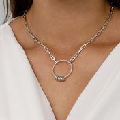 Arya Circle Name Necklace [Sterling Silver]
