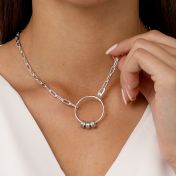 Arya Circle Name Necklace [Sterling Silver]