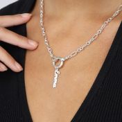 Eternity Circle Link Chain Necklace [Sterling Silver] - with Name Charms