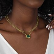 Klassische Layering Halskette 750er vergoldet