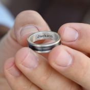 Men's Name Ring  in Sterling Silver