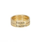 Classic Engraved Ring [Gold Plated]