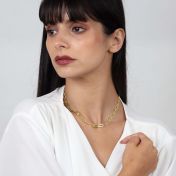  Paperclip Chain Necklace -Classic Style in 18K Gold Plated