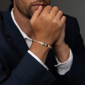 Herrenarmband aus Picasso Jaspis mit Gravur