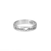 My Heart Engraved Promise Ring [Sterling Silver]