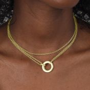Klassische Layering Halskette 750er vergoldet