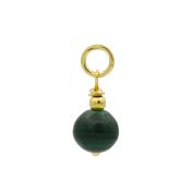 Clear Malachite Drop Earring Charm [18K Gold Plated]