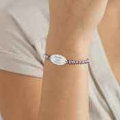 Bracelet Marque Claire Hématite Avec Noms [Argent 925]