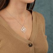 Special Heart Clover Name Necklace [Sterling Silver]