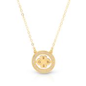 Clover of Hearts Initials Necklace [18K Gold Plated]
