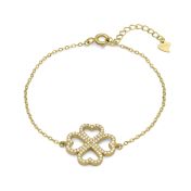 Clover of Hearts Bracelet [18K Gold Plated]
