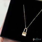 Beloved Initials Lock Necklace [18K Gold Vermeil]