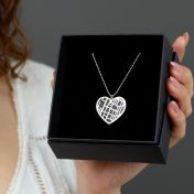 Heart Silhouette Map Necklace [14 Karat Gold]